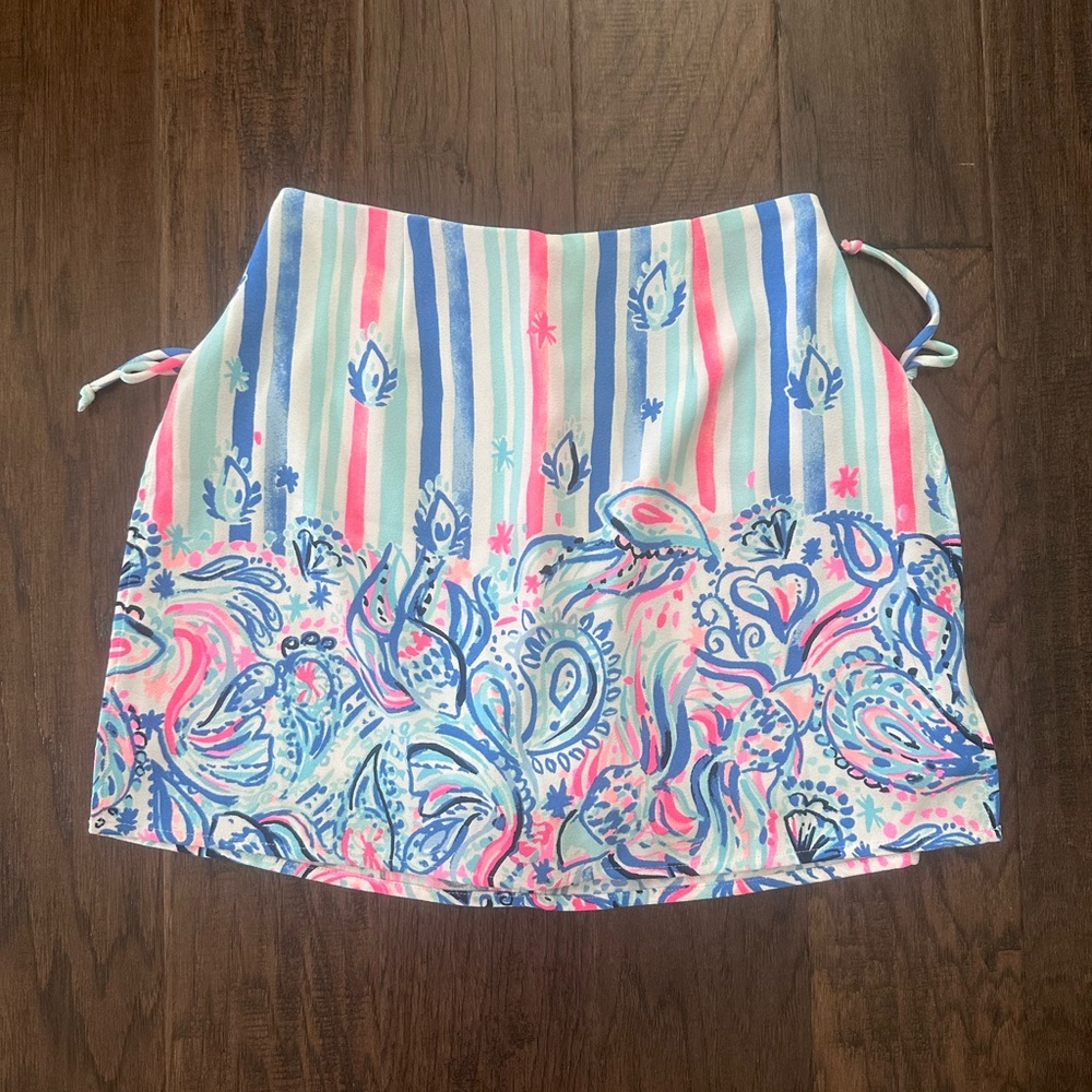 Lilly Pulitzer Stripes & Streamers Skirt Skort Size 2